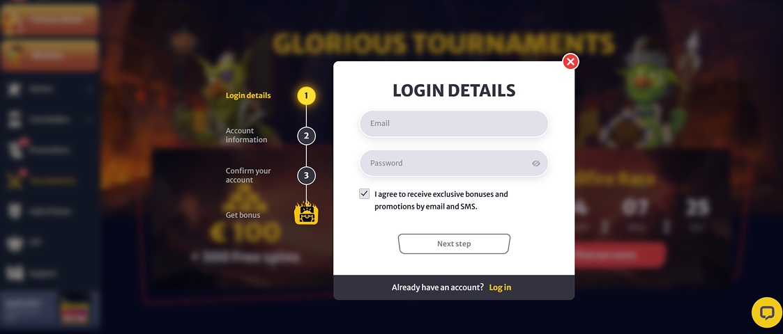 HellSpin Easy Registration