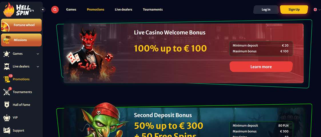 HellSpin Casino Promotions
